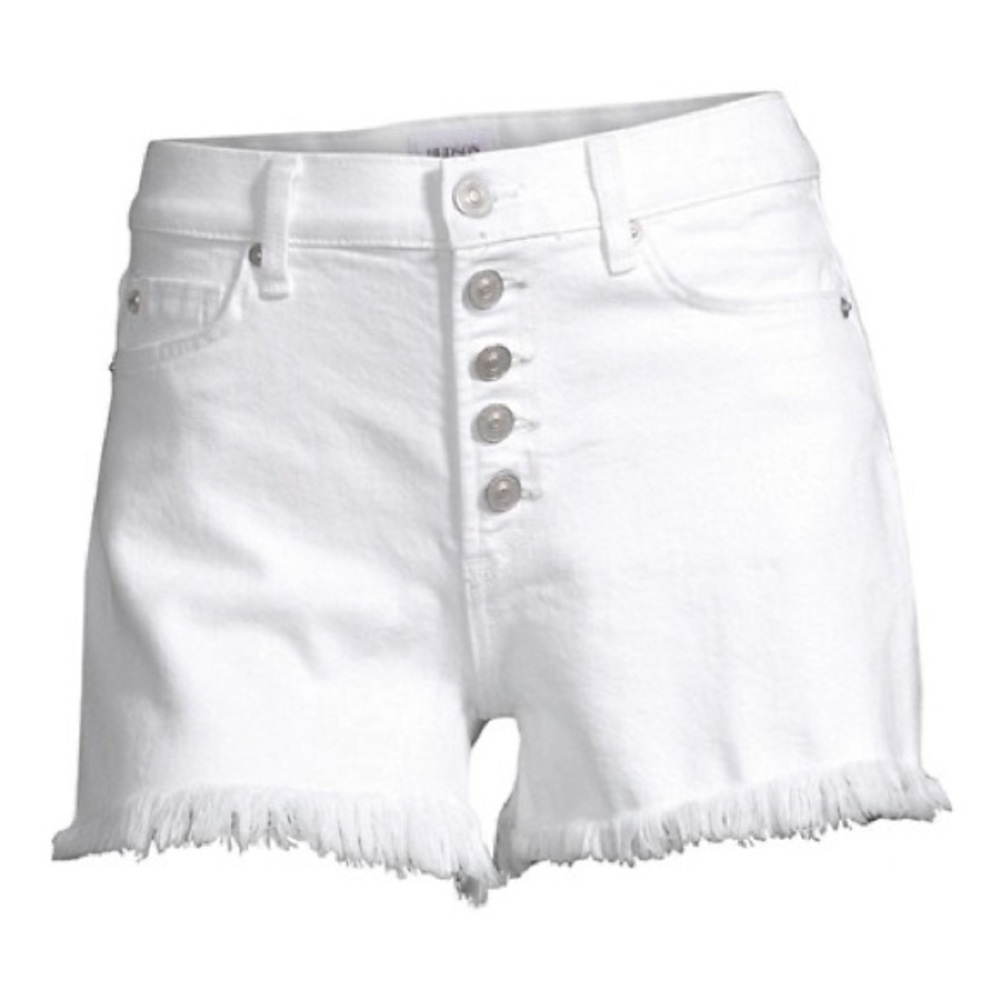 Hudson white jean shorts
